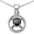 Sterling Silver Sapphire Wheel Necklace