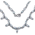 Sterling Silver Blue Topaz Necklace
