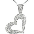 Sterling Silver 1/4ct TDW Diamond Heart Necklace