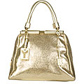 Yves Saint Laurent 'Majorelle Vulcano' Women's Gold Leather Bag