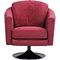 Geo Modern Arm Chair Fuchsia Pink Microfiber