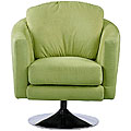 Geo Modern Kiwi Green Microfiber Arm Chair