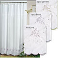 Forest Hill Branches Embroidered Shower Curtain