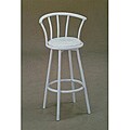 White Metal Swivel Barstools (Set of 2)
