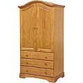 Anastasia Pine Wood Armoire with Oak Finish