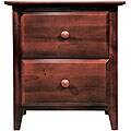 Newport Dual-Drawer Cordovan-finish Nightstand