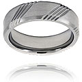 Titanium Brushed and Notched Ring
