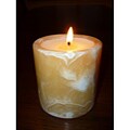 Alabaster Filled Candle with Lid (Egypt)