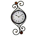 Handcrafted Iron Scroll Clock (India)