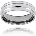 7 mm Titanium Raised Center Polished Ring