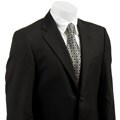 Joseph Abboud Men's Black Tonal Stripe Wool Suit