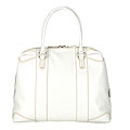 Fendi White Large Baulotto B MIX Tote Bag
