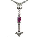 14k Gold 4ct TDW GGS Certified Diamond Necklace (G, SI1)