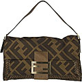 Fendi Dark Brown Convertible Clutch