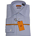 Enzo Tovare Men's Blue/ Pink Stripe Dress Shirt