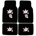 Red Hibiscus Flowers Car/ Truck Floor Mat Set
