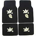 Yellow Hibiscus Flowers Car/ Truck Floor Mat Set