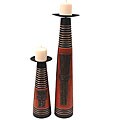Set of 2 Fanti Ring Candle Holders (Ghana)