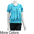 Isadora Rodriguez Women's Knit Short-sleeve Cinch Shirt