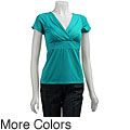 Isadora Rodriguez Knit Short-sleeve Wrap Shirt