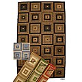 Pyramid Blocks Indoor/ Outdoor Rug (7'10 x 11'2)