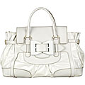 Gucci Queen White Coated Twill Medium Satchel