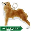 Sterling Silver Enamel Shiba Inu Dog Charm/ Pendant