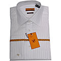 Enzo Tovare Men's White French-cuff Dress Shirt