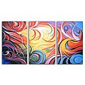 Hand-painted 'Distant Design' Canvas Art Set