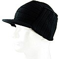 Iced Out Gear Men's Black Visor Beanie Hat