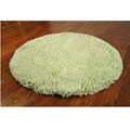 Hand-woven Solo Lime Green Shag Rug (6' Round)