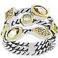 White Gold Pizzazz CZ Cable Ring