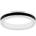 White Gold Rhodium Bonded Black Enamel Eternity Ring