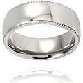 Titanium 9-mm Milgrain-edge Polished Ring