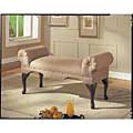 Hugo Tan Microfiber Rolled Arm Bench