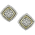Silver and 10k Gold 1/4ct TDW Diamond Earrings (J-K, I3)