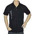 Travis Mathew Men's Black Overscript Golf Shirt