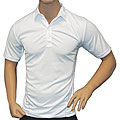 Travis Mathew Men's White Double Swipe Golf Shirt