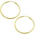 14k Yellow Gold 2x41-mm Hoop Earrings 