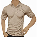 Travis Mathew Tan Double Swipe Polo Golf Shirt
