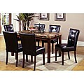 Florence Romanism 7-piece Dinette Set with Marble Top