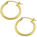 14k Yellow Gold 19 mm Hoop Earrings