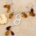 Sterling Silver Baltic Amber Teardrop Necklace (Poland)