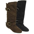 Bamboo by Journee Accent Strap Slouchy Boots