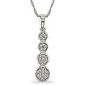 10k White Gold 1/10ct TDW Diamond Necklace