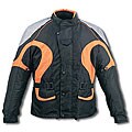 Men's Black/ Orange Duratex 600 Motorcycle Jacket