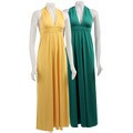 Necessary Objects Junior's Solid Loop Back Maxi Dress