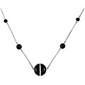Sterling Silver Black Onyx Bead Necklace