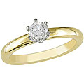 14k Yellow Gold 1/2ct TDW IGL Certified Diamond Ring (G-H, I1-I2)