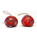 Set of 2 Abstract Design Gourd Ornaments (Peru)